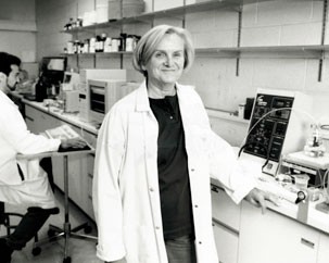 Co-founder Jane Stewart at work in CSBN lab