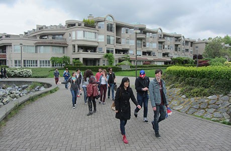 Students on a field trip in Vancouver