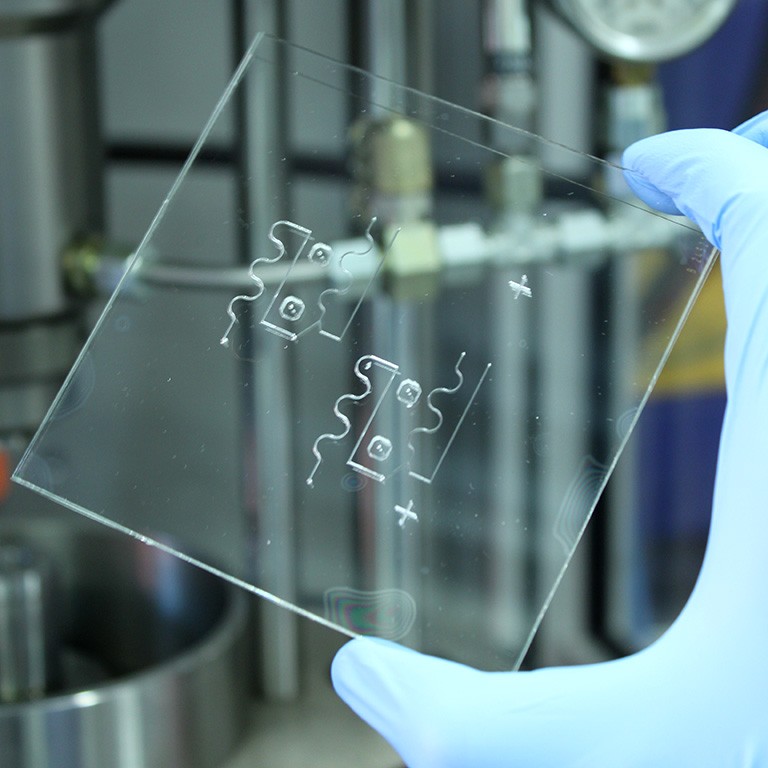 Micromachining on glass