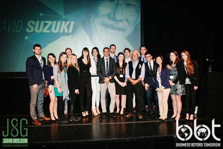 John Molson Sustainable Business Group (JMSBG) with David Suzuki at Business Beyond Tomorrow conference John Molson Sustainable Business Group (JMSBG) with David Suzuki at Business Beyond Tomorrow conference