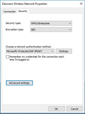 Eduroam wireless network