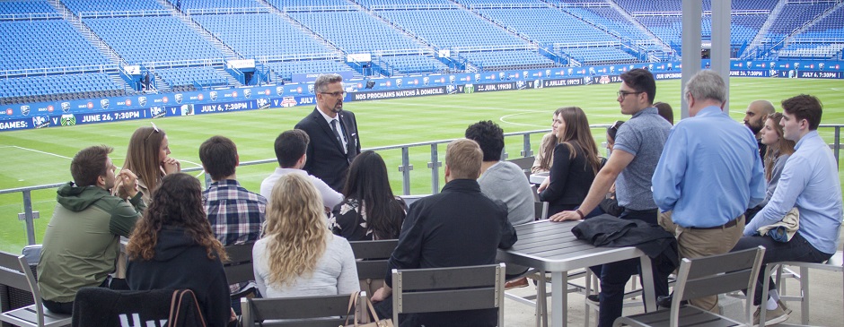 Concordia students go behind the scenes with Montreal Impact executives Concordia students go behind the scenes with Montreal Impact executives