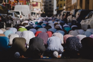 Photo of muslims at prayer