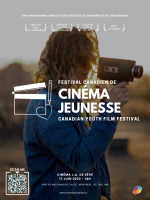 Poster for the Canadian Youth Film Festival 2023