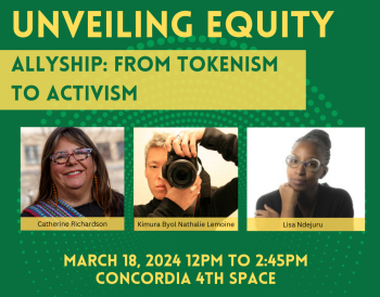 Poster art for the Allyship: From tokenism to activism workshop