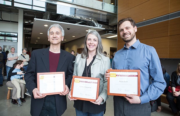 Donato Totaro, Cynthia Hammond and Noah Drew received Distinguished Teaching Awards