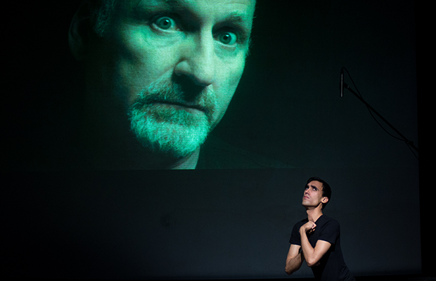 Gabriel Dharmoo, performing Anthropologies imaginaires. Photo by Jan Gates. 