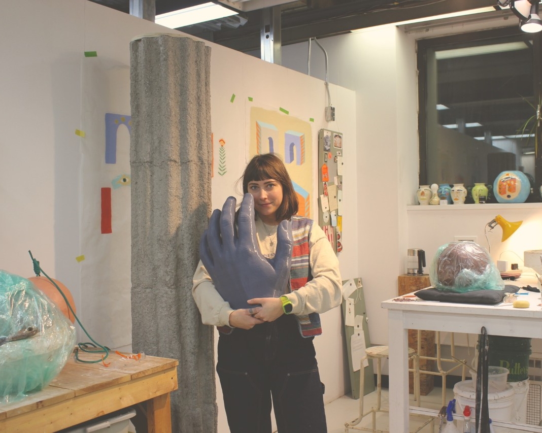Danica Olders in her studio
