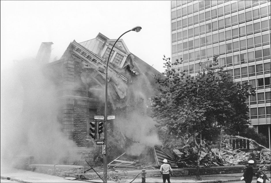 Louise Abbott, The Demolition of the Van Horne Mansion, 8 September 1973.