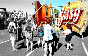 Giuliana Cucinelli's Communication Studies students visit Las Vegas' Neon Museum.