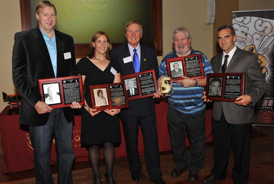 2010 Concordia University Sports Hall of Fame individual inductees: Gary McKeigan, BFA 86, men’s basketball; Josée Lacasse, BSc 93, women’s rugby; Doug Daigneault, Loyola Warriors and Concordia Stingers men’s basketball and football coach; and Brian Chapman, S BA 67, and Alex Matthew, S BA 67, Sir George Williams Georgians hockey.