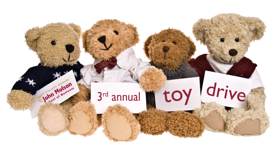 The Third annual JMSB Toy Drive has begun, toys will be collected until Friday December 10, 2010.