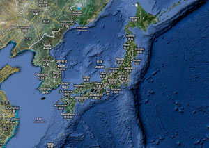 Interactive Japan earthquake map
