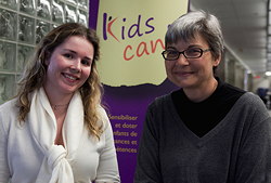Cathrine Rambech (left) is participating in the Kids Can! program under the direction of Lisa Ostiguy, Chair of the Department of Applied Human Sciences. | Photo by Concordia University
