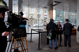 Media from across Canada covered the public unveiling of The Starving of Saqqara.
