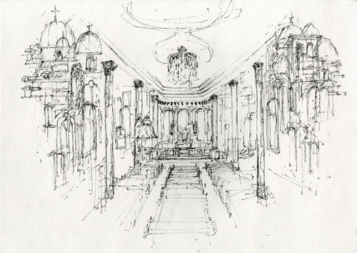 One of the drawings prepared for A Sounding: St. Ann’s Reimagined. | Image courtesy Candice Ivy