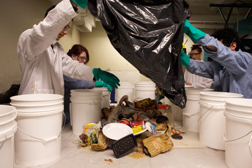 Sustainable Concordia’s annual waste audit is one of the many social responsibility initiatives at the university. The most recent audit found that Concordia sent 718 tonnes of waste to the landfill in 2008-09. | Photo by Concordia University