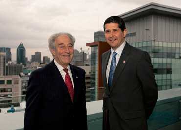 President and Vice-Chancellor Frederick Lowy (left) and Luc Portelance. | Photo by Concordia University