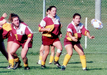 Wednesday's rugby game against McGill honours Kelly-Anne Drummond (centre). | Photo by Derek Dugas