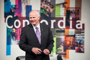 Peter Mansbridge displayed warmth and humour at the Reader’s Digest Lecture at Concordia’s D.B. Clarke Theatre on May 31. | Photo by Warren Zelman Photography