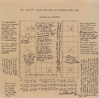 Sol-LeWitt-Announcemen-Card-for-the-exhibition-Sol-LeWitt---Dawn-Gallery---Los-Angeles-1967-book-page-95-343x339