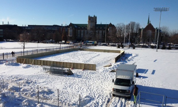 The outdoor Loyola rink