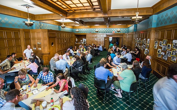 The SIS Renewal Project team, including Steering Committee members, gathered for a working breakfast at the Montefiore building on August 11 to gear up for the fall testing and implementation push.