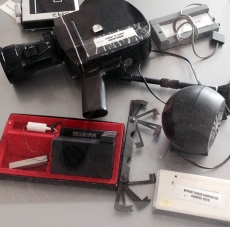 The tools of spy craft used by Romania’s former Communist secret police included universal lock picks and early recording devices. | Photo courtesy of Lucian Turcescu.