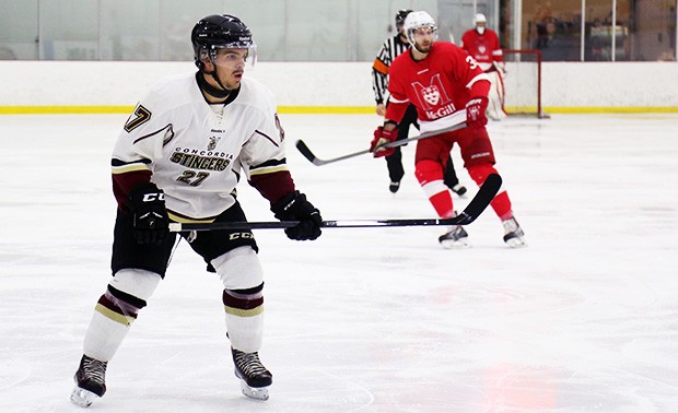 Stingers veteran forward Ben Dubois scored one goal and one assist in three games against the McGill Redmen.