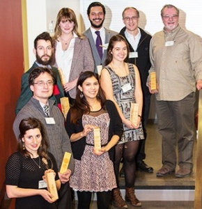 The 2015 Sustainability Champions pose with their awards
