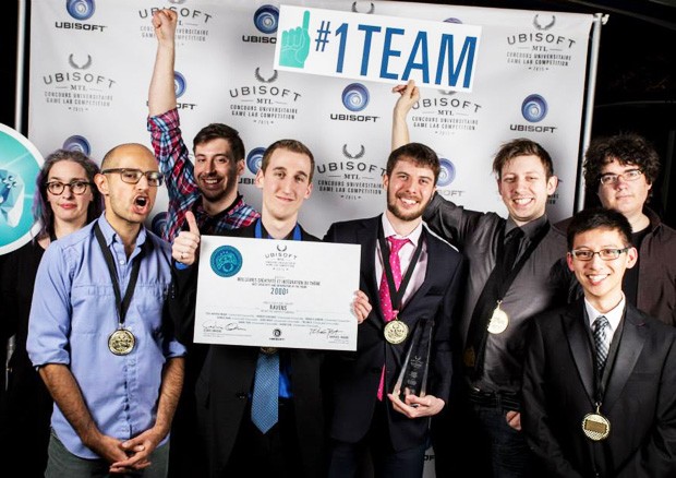 Concordia's Ravens team at the 2015 Ubisoft Game Lab Competition