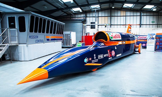 The UK-engineered Bloodhound super car is expected to set a new land-speed record of more than 1,000 MPH. | Photo by Stefan Marjoram