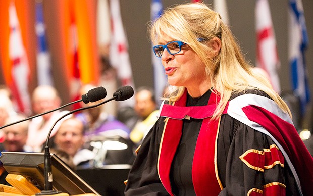 Violinist Angèle Dubeau was one of six individuals to receive an honorary doctorate from Concordia during spring convocation