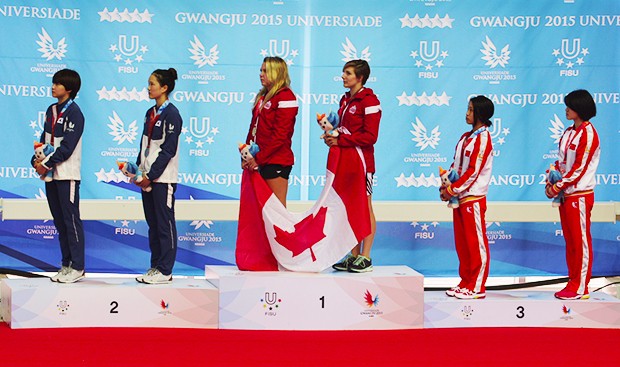 Carol-Ann Ware: “It is truly an honour to be here diving for Canada and I am so happy about our tower synchro performance!” 
