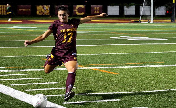 The Stingers women's soccer team will take on Université de Sherbrooke in the 10th annual Erica Cadieux Memorial Game at Stinger Stadium this Friday, September 25.