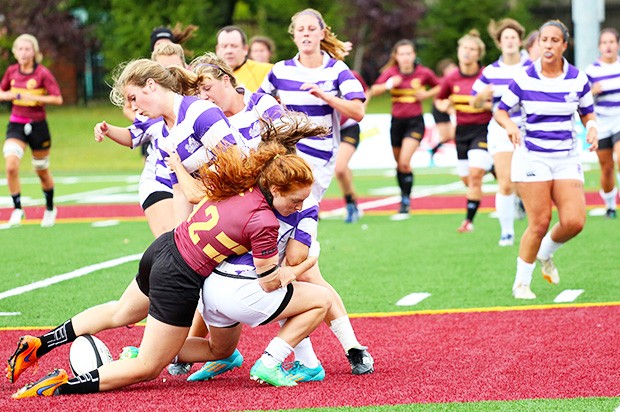 Third-year Stingers Alexandra Tessier represented Canada in the Women’s Rugby Super Series last summer.