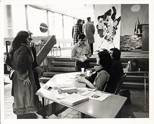 The Communication Arts Open House, in 1974.  Courtesy of Records Management and Archives