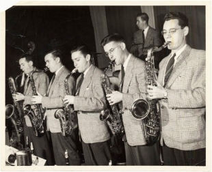 The Johnny Holmes Orchestra on stage at Victoria Hall. | Courtesy: Records Management and Archives