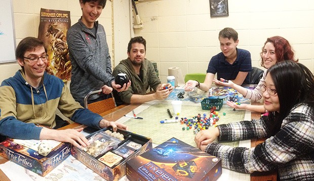 "It's a great de-stressor…" Concordia's Games Club at a recent meet-up on the Loyola Campus. 