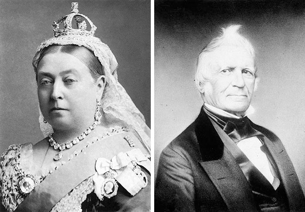 Queen Victoria and the best known Patriote, Louis-Joseph Papineau.