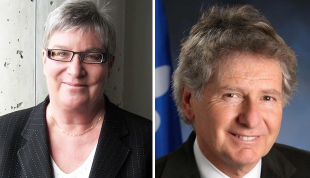 Louise Dandurand (left) and John Parisella have been named officers of the Ordre Nationale du Québec.