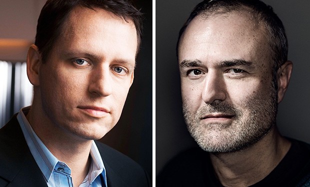 Paypal co-founder Peter Thiel and Nick Denton, founder and CEO of Gawker.