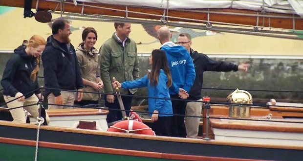19 student leaders joined the Duke and Duchess of Cambridge aboard the Pacific Grace Tall Ship.