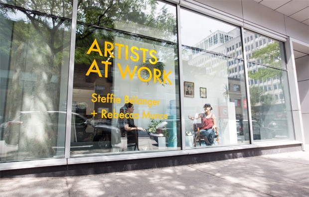 Artists at Work (2016) harnessed the public nature of the gallery to foster participation from passersby and artists alike. 