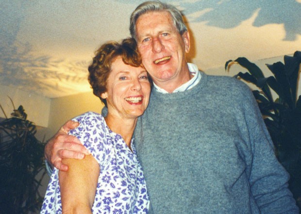 Bruce English (pictured with his wife Linda) taught finance on the Loyola Campus from 1968 to 1994.
