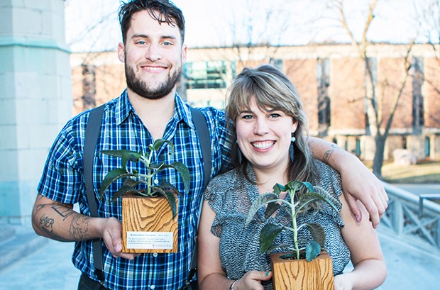 2017 sustainability champions Matthew Donald Leddy and Anna Timm-Bottos | Photo by Concordia