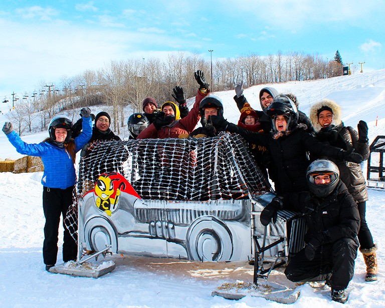 ‘Small but mighty’: Concordia comes up big at the Great Northern Concrete Toboggan Race