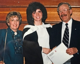 Andrea Pritchard and her parents