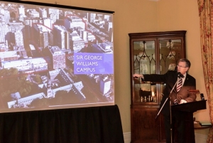 Alan Shepard points out Concordia’s campus growth in Toronto.