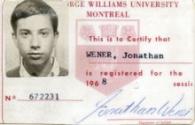 Jonathan Wener - SGW student ID card